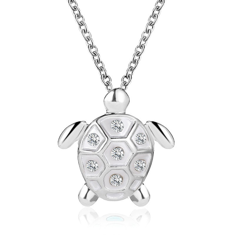 Cadena de clavícula con colgante de pequeña tortuga linda de aleación al por mayor